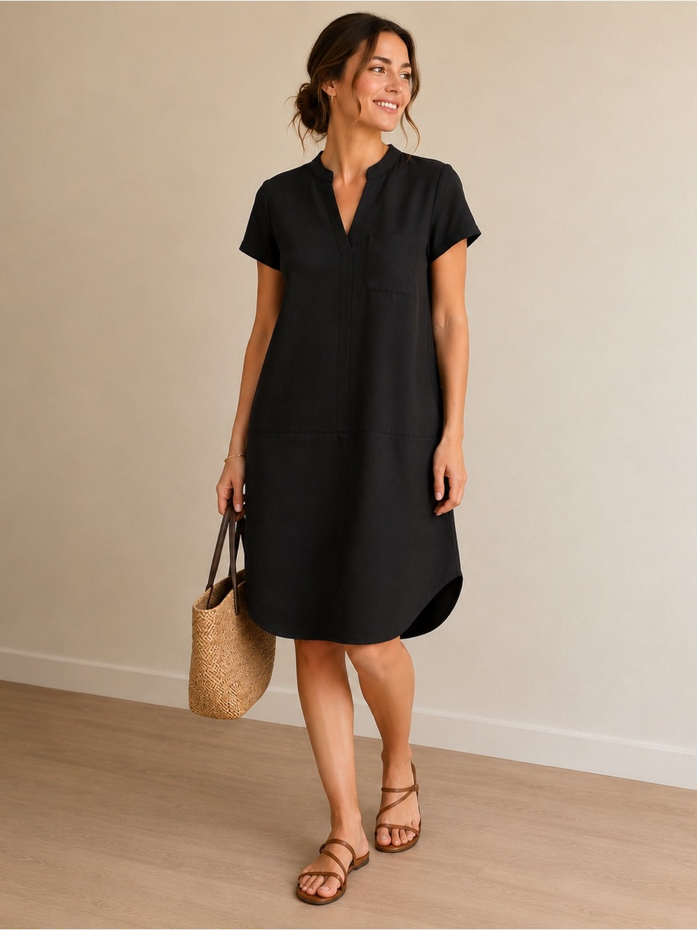 NWOT Summer casual black dress